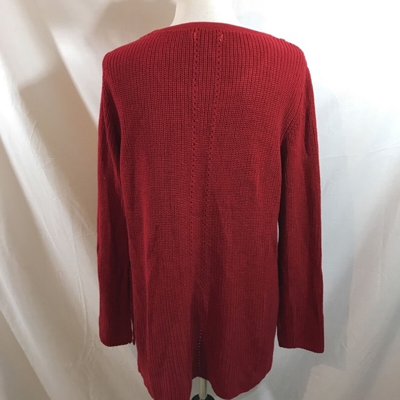 Dana Buchman red long sleeve sweater - womens XL - - Picture 3 of 5